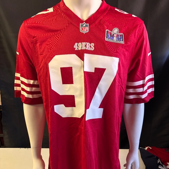 New mens large authentic Nike San Francisco 49ers Nick Bosa jersey Super Bowl 58 - Picture 1 of 8